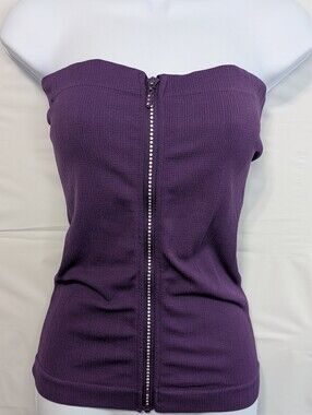 Juniors Large XL Purple Tube Top Mbling Y2K Clubwear